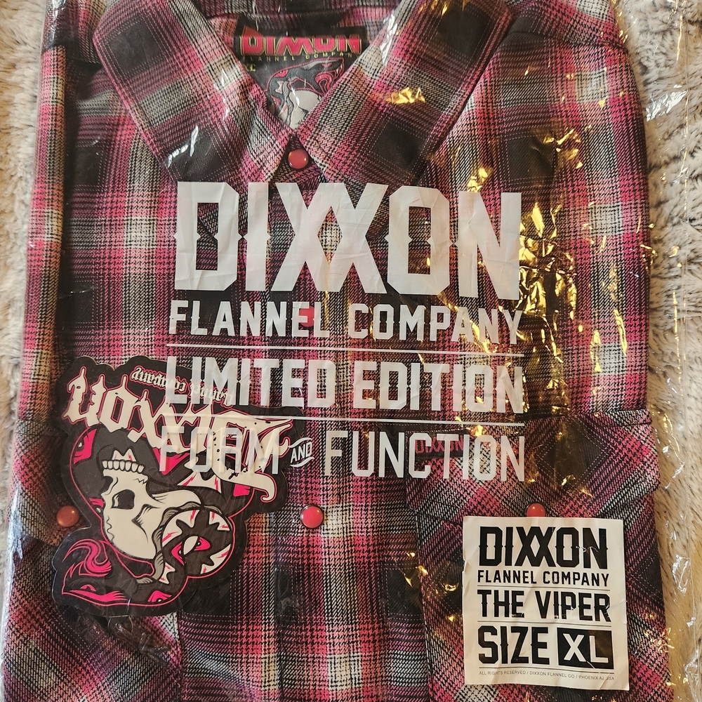 Dixxon Men's Limited Edition Plaid Shirt - Red and Black